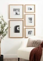 Kate and Laurel Contemporary Rectangle Photo Frame Set of 5 in Rustic Brown for Stylish Gallery Walls - Image 3