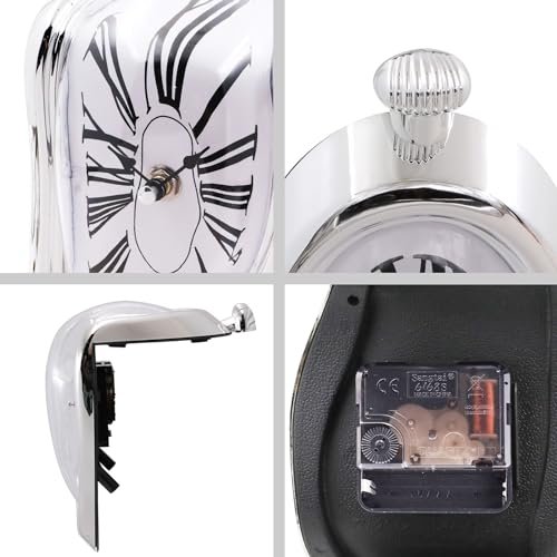 41AnU9wUUHL._SL500_.jpg FAREVER Melting Clock: Salvador Dali-Inspired Desk Decor, Unique Gift for Home or Office Spaces. - Image 3