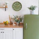 Roymnie 8-Inch Green Silent Wall Clock – Modern Battery-Operated Non-Ticking Decor for Kitchen, Office, Bathroom, Bedroom (Gold) - Image 3