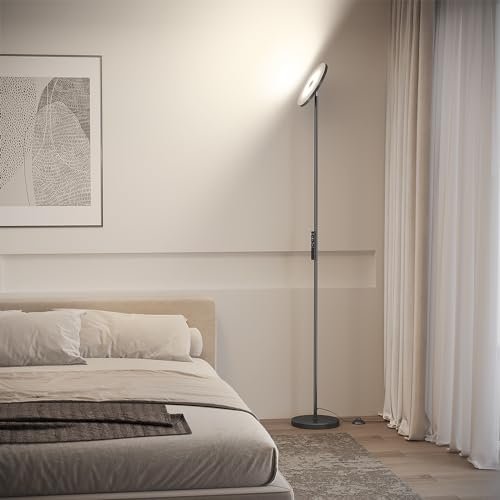 41BOCYx4iwL._SL500_.jpg SUNMORY 32W LED Floor Lamp: 3000LM Remote-Controlled, 69" Tall, Dimmable Modern Torchiere for Living Room, Bedroom, Office. - Image 6