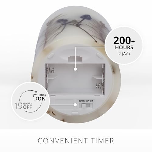 41ByhN6JXAL._SL500_.jpg Luminara Realistic Moving Flame LED Candle with Lavender & Rosemary - Remote Ready, 3.25" x 4.5" - Image 3