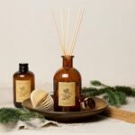 Craft & Kin Lily & Jasmine Reed Diffuser | All-Natural Oil, 8 Rattan Sticks | Lasting Home Fragrance in Amber Glass, 5.75oz - Image 3