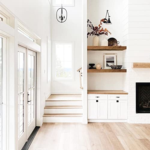 41Cfi2Jz3nL._SL500_.jpg QEEIG 24-Inch Floating Wall Shelves Set of 2 - Rustic Brown Farmhouse Decor for Bathroom, Bedroom, or Living Room - Image 6