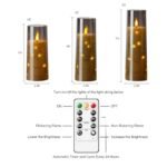 Eebuss Flameless Candles Set of 7 (Grey) with Star String, Battery Operated LED, Timer & Remote for Ambiance Decor. - Image 5