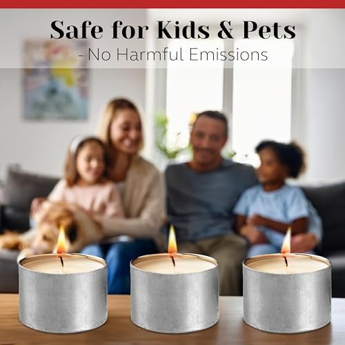 41DEyv8TVvL._SL500_.jpg Bulk White Unscented Tea Light Candles in Metal Cups - 250 Votives, 4.5 Hour Burn Time for Weddings & Events - Image 7