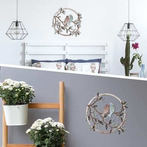 41EDWTIxDaL._SL500_.jpg Ferraycle Metal Wall Art: Bird on Tree Branch Silhouette, Ideal for Living Room, Garden, or Office Decor. Perfect Housewarming Gift! - Image 6