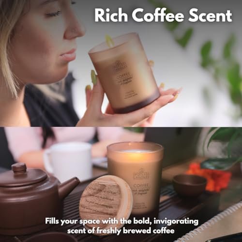 41ENvicDtxL._SL500_.jpg Coffee Candle - 9.7oz Frosted Jar with Wooden Wick, Gift Box & Branded Ship for Aroma Enthusiasts! - Image 7