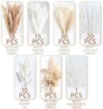 96PCS Natural Dried Pampas Grass Bouquet for Boho Wedding & Home Decor Floral Arrangements - Image 4