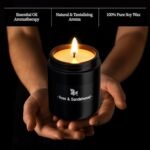 TranquilBliss Rose & Sandalwood Candles for Men - 7.6oz Soy Wax Home Scented Gifts for Husband, Father, or Boyfriend. Perfect for Father's Day & Christmas! - Image 3
