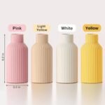 Mfacoy White Ceramic Flower Vase: Modern Minimalist Decor for Home & Office (8 in) - Image 5