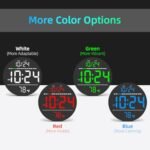 Large LED Digital Wall Clock with Date, Temperature & Auto-Brightness | Modern Plug-In Clock for Home & Office - Image 8