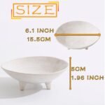 CM CHIC MONDAY 6.1" Decorative Bowl – Versatile Ceramic Bowl for Keys, Candy, and Home Decor (Retro White) - Image 2