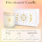 Zodiac Birthday Gifts for Her: Lavender Soy Candles with Healing Crystals - Fire Signs (Aries, Leo, Sagittarius) - Image 3