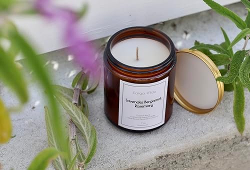 41HctFPL-dL._SL500_.jpg All-Natural Lavender, Bergamot, Rosemary Aromatherapy Candle, Pet-Safe, Eco-Friendly Vegan Coconut Wax. - Image 7