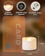 Homemory 48-Pack Flameless Flickering Tea Light Candles, 200+ Hours Battery Life, Ideal for Weddings, Proposals, and Anniversaries, Ø1.5'' × H1.3'' White Base. - Image 2