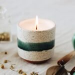 Lavender Scented Growing Candle in 8.5oz Ceramic Pot — 100% Soy Aromatherapy for All. - Image 6