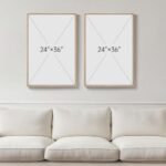 Large Framed Neutral Abstract Art Set of 2 | Colorful Modern Canvas Prints for Living Room & Office (24x36 in) - Image 3