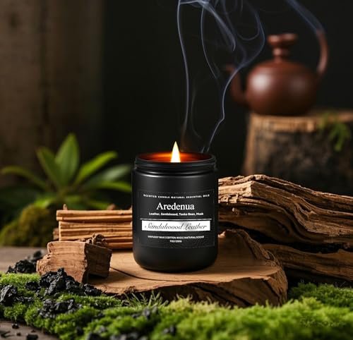 41JPBXEkAqL._SL500_.jpg Men's Candle Set β 4 Pack of Masculine Soy Candles for Home, Includes Sandalwood Leather & More - Image 5