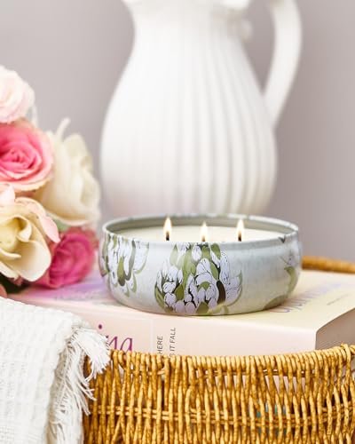 41JjSpqkr8L._SL500_.jpg M&SENSE Wild Orchid Scented Candle: Large 3-Wick Soy Tin, 40+ Hr Burn, 100% Vegan, Aromatherapy Gift for All. - Image 7