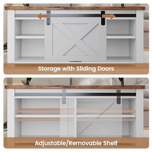 41Jt3vjz0DL._SL500_.jpg SEDETA 31.5" Lift Top Coffee Table: Farmhouse Design with Large Hidden Storage & Adjustable Shelves, White - Image 8