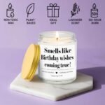 Homsolver Birthday Candles – 9oz Lavender Scented Gifts for Him & Her, 50+ Hours Burn Time, Perfect for Milestone Celebrations. - Image 3