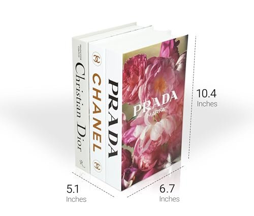 41K6DdJzblL._SL500_.jpg TOP CLADD Decorative Coffee Table Books: Aesthetic Faux Books for Home, Office, and Bedroom Décor, 3-Piece Set. - Image 2