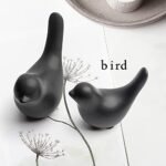 Notakia Black Small Bird Statues - Modern Home Decor Ornaments for Living Room, Bedroom, Office (2 Pcs) - Image 7