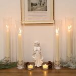 Volens Hurricane Glass Candle Holders - Set of 6, 14" Tall with Windproof Covers for Taper Candles. Perfect for Weddings & Home Decor. - Image 6