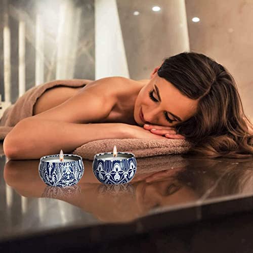 41Lt1g3E3XL._SL500_.jpg YOROXRG 16-Pack Scented Candle Gift Set: Soy Wax Travel Tins for Home, Perfect for Mom on Christmas, Birthday, or Mother's Day. - Image 6