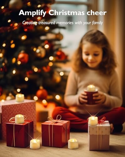 41Ly7hVCML._SL500_.jpg Homemory 48-Pack Flameless Flickering Tea Light Candles, 200+ Hours Battery Life, Ideal for Weddings, Proposals, and Anniversaries, Ø1.5'' × H1.3'' White Base. - Image 9