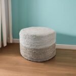 S&L Homes Jute Braided Pouf Ottoman - Hand Knitted Boho Footrest for Living Room, Bedroom, Patio (18"x18"x12") - Image 5