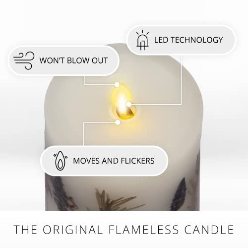 41MwpT68vqL._SL500_.jpg Luminara Realistic Moving Flame LED Candle with Lavender & Rosemary - Remote Ready, 3.25" x 4.5" - Image 2