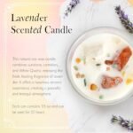 Zodiac Birthday Gifts for Her: Lavender Soy Candles with Healing Crystals - Fire Signs (Aries, Leo, Sagittarius) - Image 5