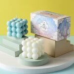 Bubble Candle Set: 2 Cube Soy Wax Scented Candles for Home Decor & Gifting - Image 4
