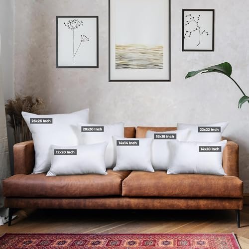 41Nf7HtpOvL._SL500_.jpg Utopia Bedding Throw Pillows Set of 4 (22"x22") – White Decorative Pillows for Sofa, Bed, Couch - Image 2
