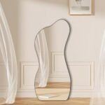 POZINO Irregular Asymmetrical Wall Mirror, 47.2"x22" Decorative Modern Design for Living Room, Bathroom, Bedroom, Entryway. - Image 2