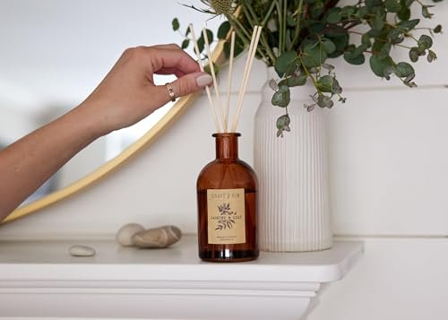 41OT6h2QyKL._SL500_.jpg Craft & Kin Lily & Jasmine Reed Diffuser | All-Natural Oil, 8 Rattan Sticks | Lasting Home Fragrance in Amber Glass, 5.75oz - Image 6
