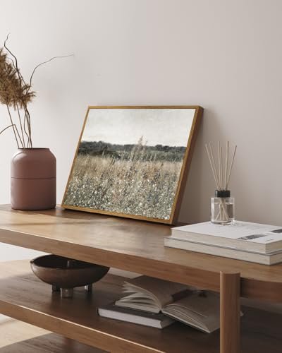 41Oi3T2NloL._SL500_.jpg InSimSea Vintage Canvas Wall Art: Classical Champ Fleuri Oil Painting for Home & Bathroom, 12"x16" - Image 2