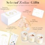 Zodiac Birthday Gifts for Her: Lavender Soy Candles with Healing Crystals - Fire Signs (Aries, Leo, Sagittarius) - Image 2