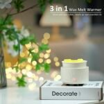 EQUSUPRO 3-in-1 Electric Wax Melt Warmer - Ceramic Scented Melter for Home & Office (Leaf Design) - Image 2