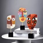 Wink - Handcrafted Resin Abstract Sculptures for Home Decor, African Tribal Figurines for Bookshelves, TV Stands & Living Rooms. - Image 2