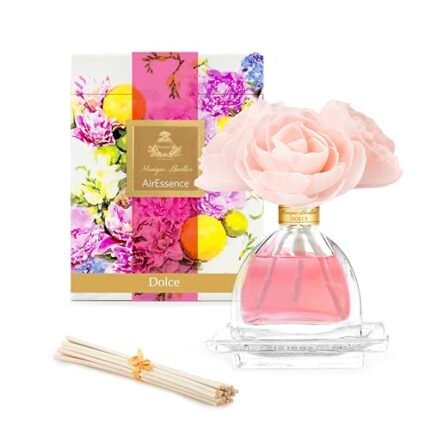 AGRARIA AirEssence Flower and Reed Diffuser Set, Handmade Sola Flower Botanical Home Fragrance Set, Scented Oil Reed Diffuser Gift for All Occasions