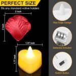 6000 Pcs Artificial Rose Petals + 72 Flameless LED Heart Tea Lights for Romantic Wedding Decor. - Image 6