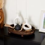 Wooden Decorative Tray - 16x11.8in Rustic Wood Beaded Tray for Living Room, Kitchen, and Bath Decor - Image 6