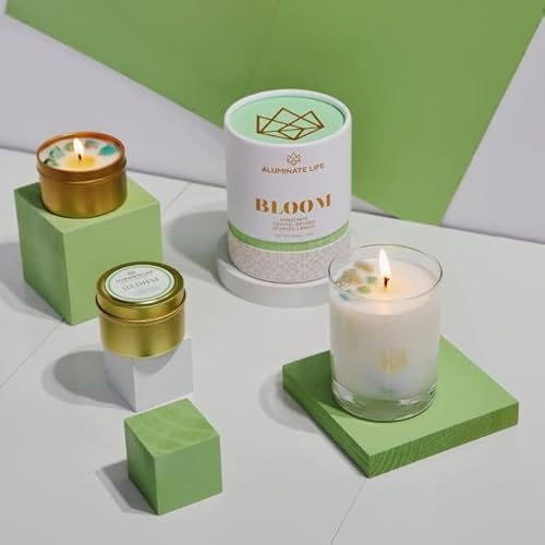 41Ui8vRI0dL._SL500_.jpg Aluminate Life 4 oz. Luxury Candle Tin - Amazonite Crystal Infused with Lavender, Neroli & Jasmine. - Image 5