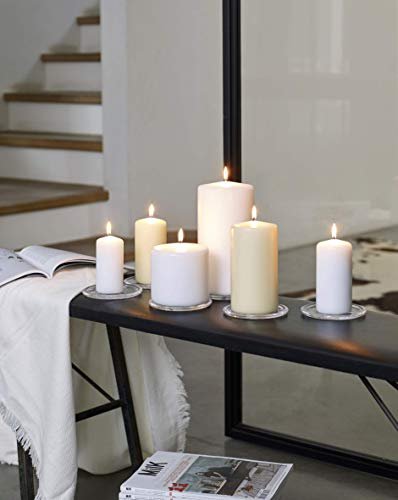 41V4dtITazL._SL500_.jpg BOLSIUS 20-Pack White Pillar Candles - 2x4" Unscented, Dripless, Smokeless for Weddings & Events - Image 6