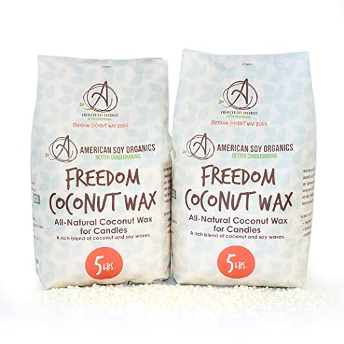 41V7d0wVw6L._SL500_.jpg American Soy Organics Coconut Soy Wax Beads - 10 lbs Natural, Paraffin-Free Candle Making Supplies - Image 2