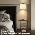 PESRAE Floor Lamp & Table: Modern End Tables with USB, Type-C, AC Ports & 3 Color Temperatures. - Image 5