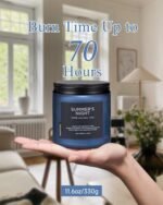 M&SENSE Summer's Night Candle, 11.6oz Natural Soy Wax, Non-Toxic, 2 Wicks, 70 Hour Burn, Ideal Men's Gift for Bedroom. - Image 4
