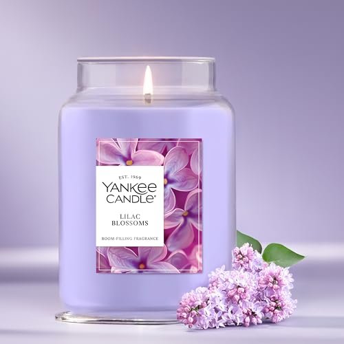 41W5os7wPL._SL500_.jpg Yankee Candle Lilac Blossoms 22oz Jar - Up to 150-Hour Burn Time, Perfect Gift for Birthdays! - Image 3